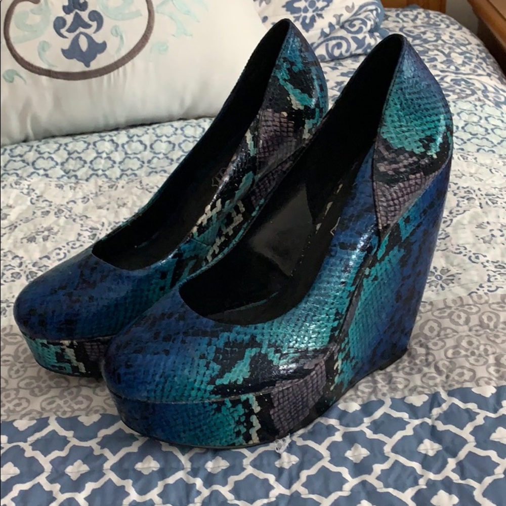 Aldo Snakeskin Wedges Heels
